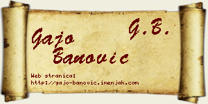 Gajo Banović vizit kartica